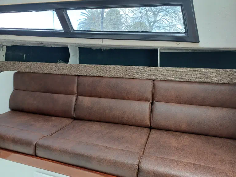 Boat Cabin Squabs - Boat cabin with new squabs