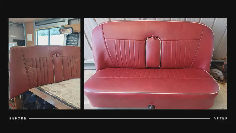 Car Before After Retrim - Before and after car seat retrim