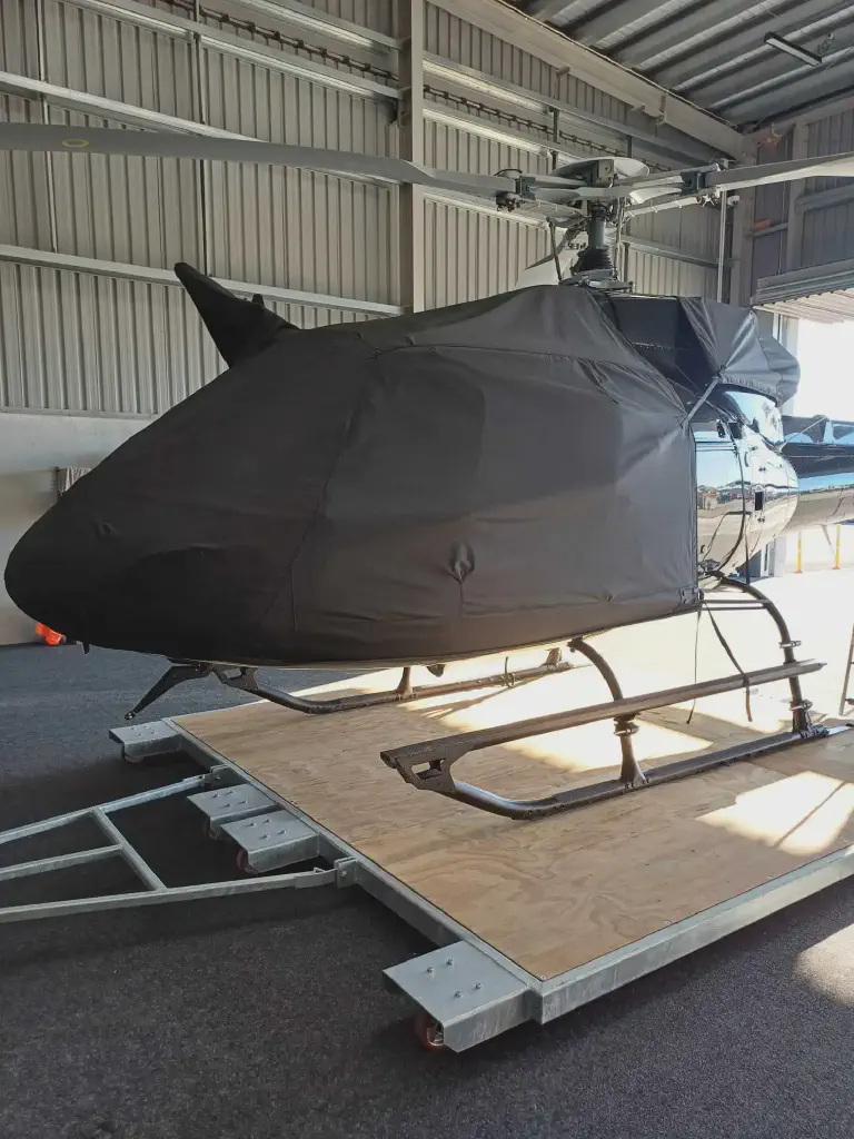 Squirrel AS350 Cover - Black pullover cover for a Squirrel AS350 helicopter